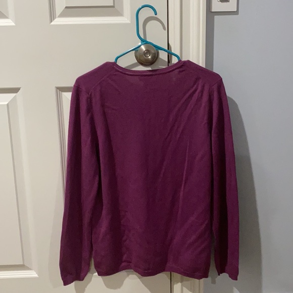 Katie Hill XL Purple V-Neck Sweater - Picture 2 of 2